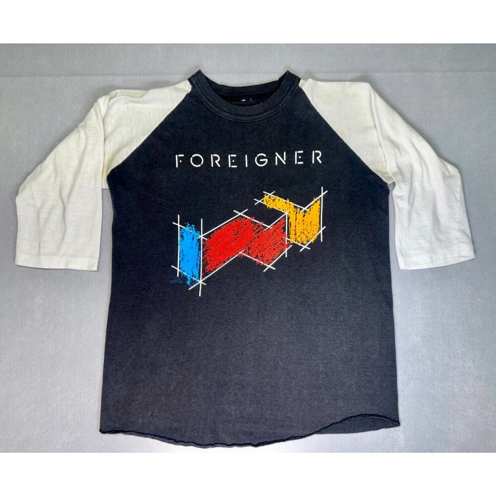 Foreigner Agent Provacateur Tour Vintage Baseball Shirt Size Small